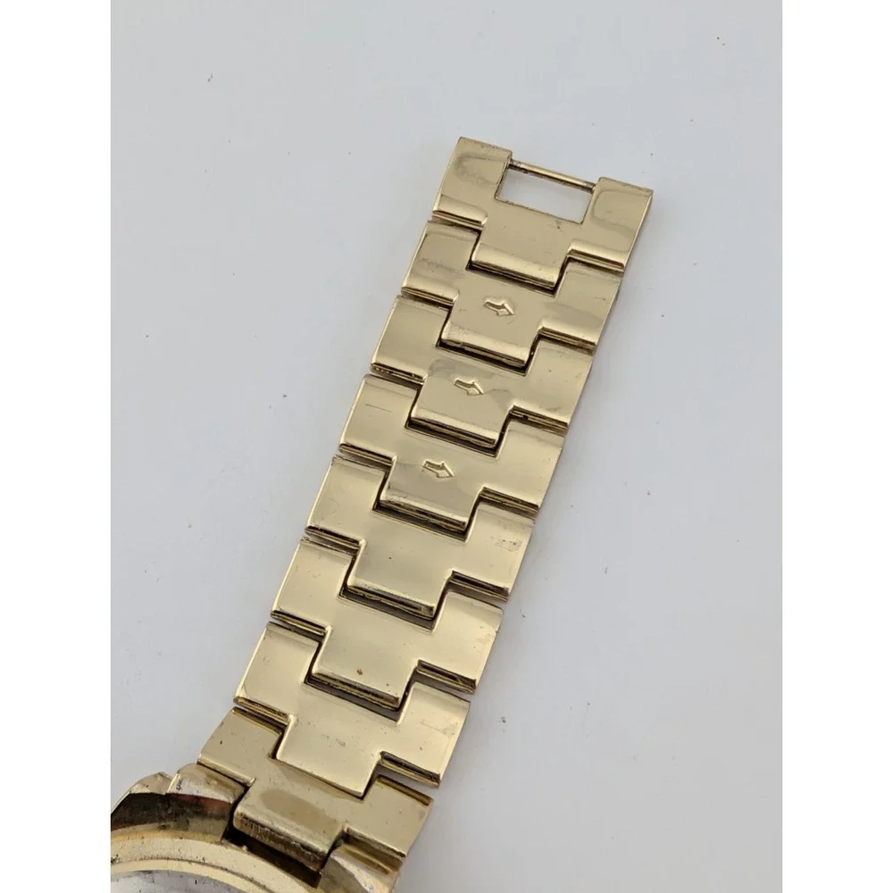 Claire's Women's Watch 38MM Gold Tone Dial Band Crystal Bezel 7.25
